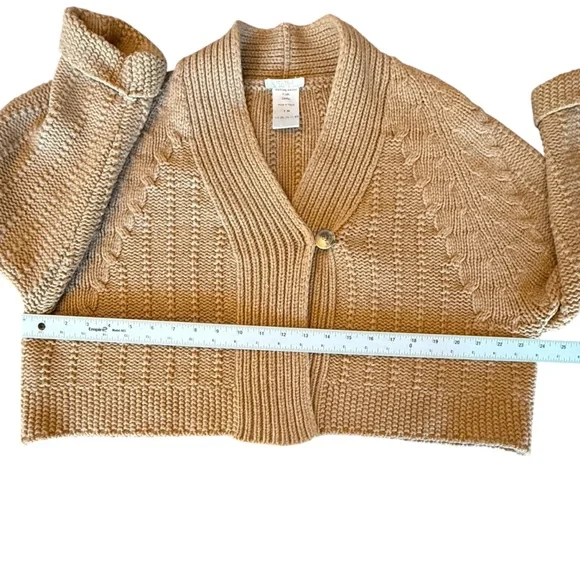 Chloé  Brown Cable Knit Cardigan Sweater – Women’s Size Med - Picture 12 of 14